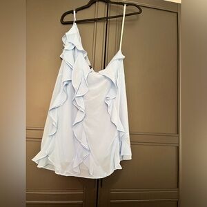 City Chic, Baby Blue One Shoulder Top. NWT.